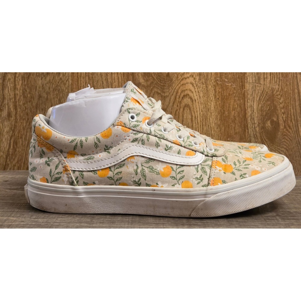 Vans Vintage Old Skool Shoes Sneakers Youth Size 6 Citrus Floral